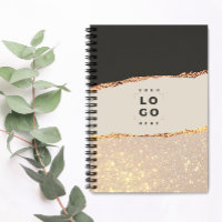 purpurina Rosa de oro negro elegante logo de presu