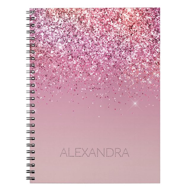 Cuaderno Purpurina Rosa dorado rosado dorado (Frente)