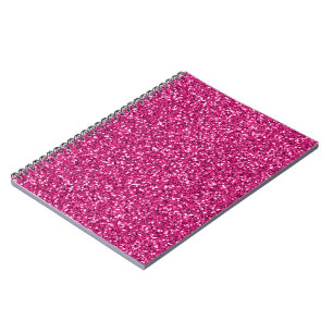 Cuaderno Purpurina rosa intermitente
