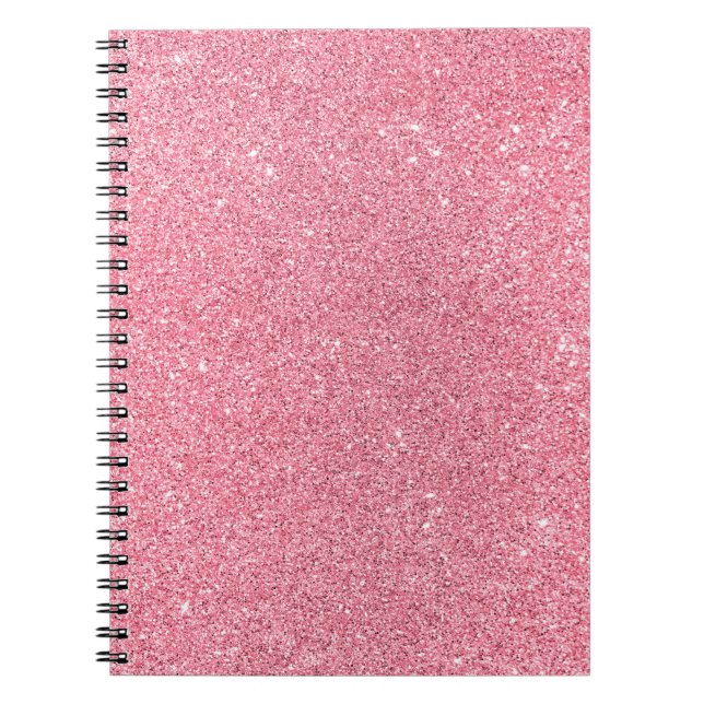 Cuaderno Purpurina rosa, Navidades textura abstracta. (Frente)