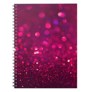 Cuaderno Purpurina Rosa Rojo: Resumen en Bokeh