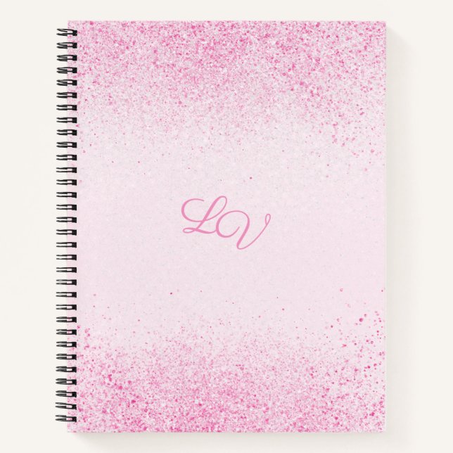 Cuaderno Purpurina rosado Shimmery Dust (Anverso)