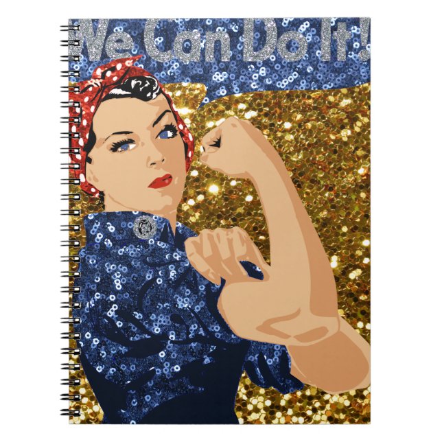 Cuaderno purpurina rosie the riveter (Frente)