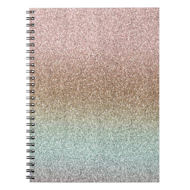 Cuaderno Purpurina Rubor Pink Bronze Mint Sparkle (Frente)