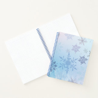Cuaderno Purpurina Snowflake Snowy Mountain Winter