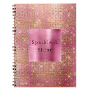 Cuaderno Purpurina Sparkle Pink Gold Glam