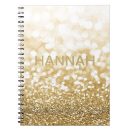 Cuaderno Purpurina Sparkling Gold Personalizado