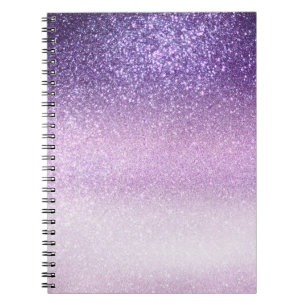 Cuaderno Purpurina triple violeta Lilac Pastel púrpura Ombr