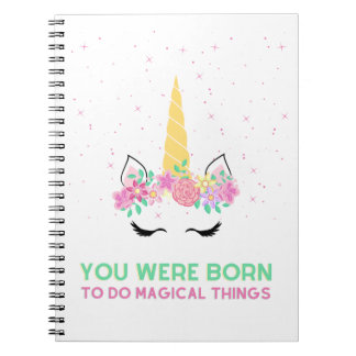 Cuaderno Purpurina Unicornio Que Naciste Para Hacer Cosas M