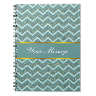 Cuaderno Purpurina verde azulado