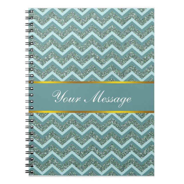 Cuaderno Purpurina verde azulado (Frente)