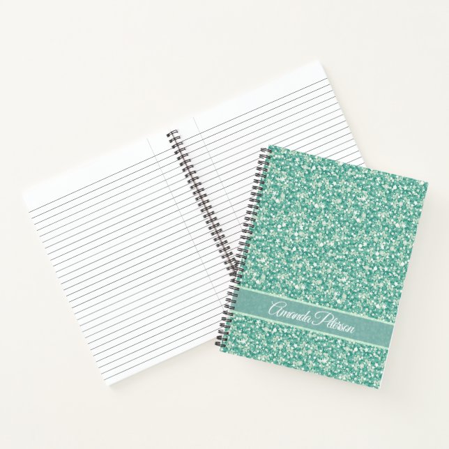 Cuaderno Purpurina Verde Con Parques Blancos (Interior)