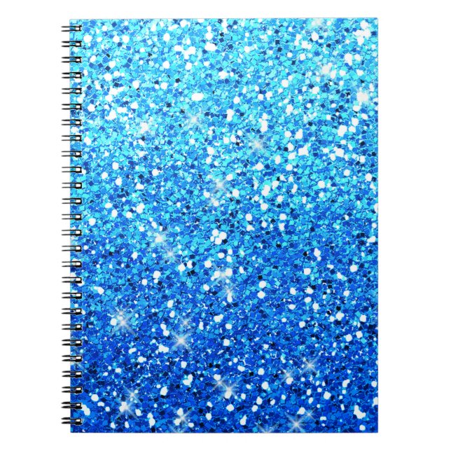 Cuaderno Purpurinas azules esparcen textura (Frente)