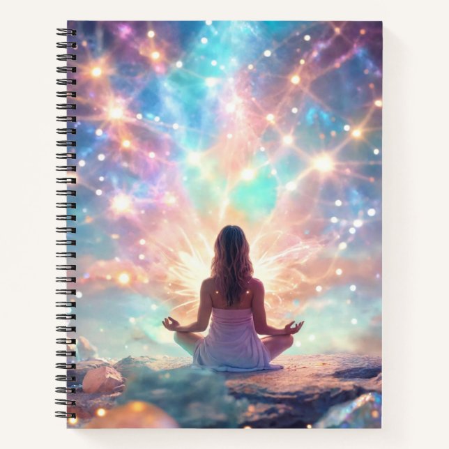 Cuaderno Purpurinoso Pastel de la Mujer Mediadora de Conexi (Anverso)