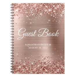 Cuaderno Purpurinoso Rosa Relieve metalizado dorado Sweet 1