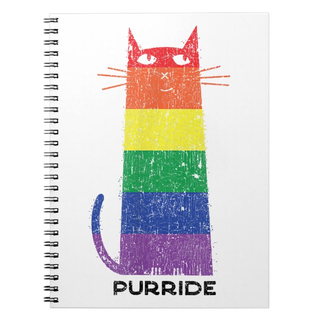 Cuaderno Purride Shirt LGBT Funny Gay Primo Gato Diciendo G (Frente)