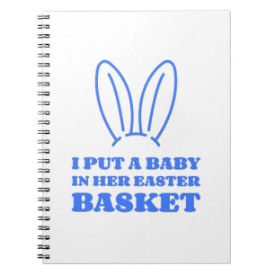 Cuaderno Puse un bebé en su canasta de Pascua