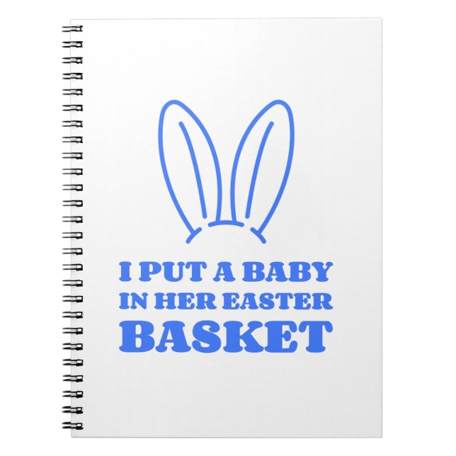 Cuaderno Puse un bebé en su canasta de Pascua (Frente)