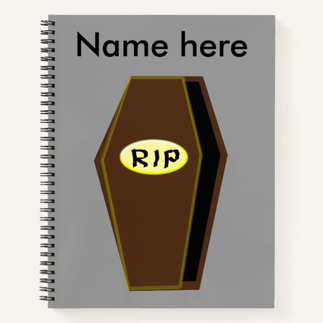 Cuaderno QEPD Bloc de notas en espiral de Halloween (Anverso)