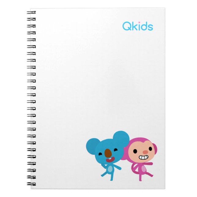 Cuaderno Qkids Notebook para profesores, estudiantes, niños (Frente)
