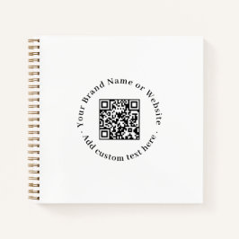 Cuaderno QR Blanco | Diseño Empresarial Minimalista Moderno