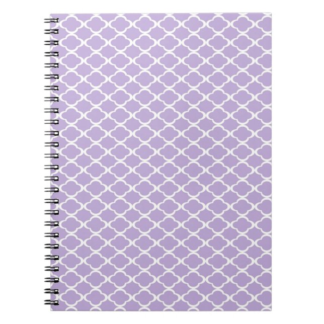 Cuaderno Quatrefoil púrpura (Frente)