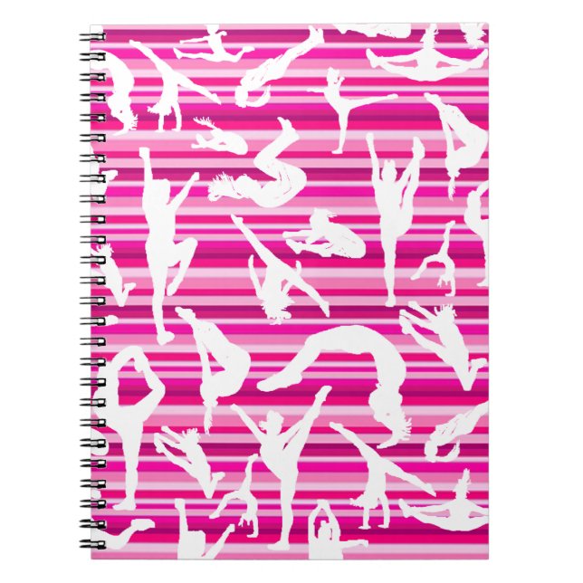 Cuaderno que anima rosado de encargo (Frente)