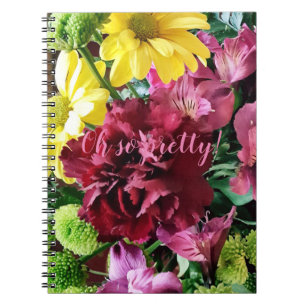 Cuaderno ¡Qué bonito! Bloc de notas en espiral de flores ot