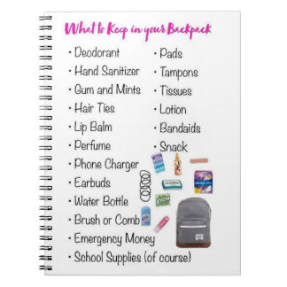 Cuaderno Qué conservar en su mochila