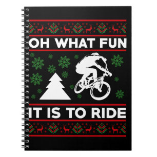 Cuaderno Qué divertido es andar en bicicleta Navidad