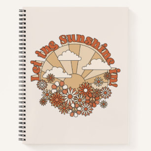 Cuaderno Que el sol brille en las flores hippie de Groovy D