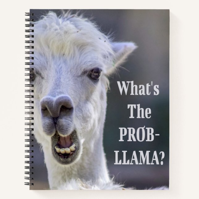 Cuaderno ¿Qué es el Prob- Llama? Cute Funny LLAMA (Anverso)