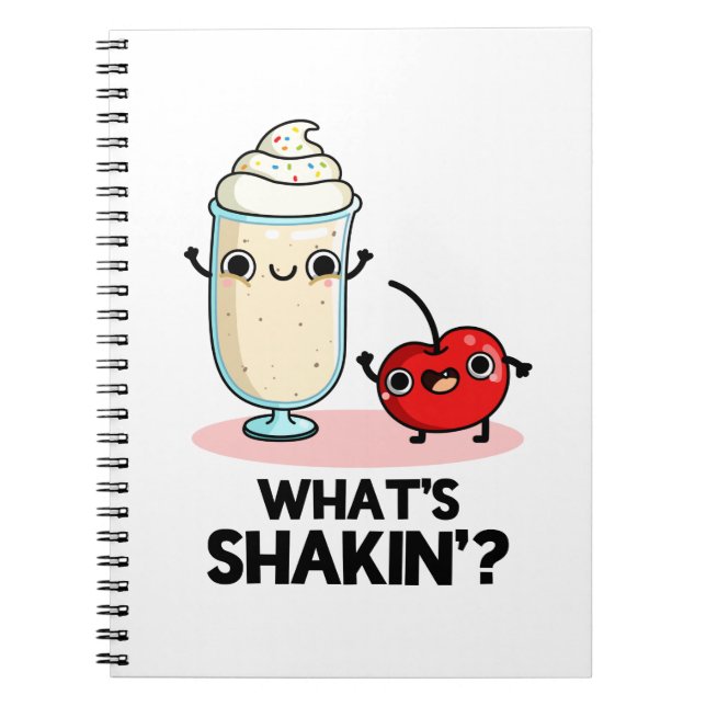 Cuaderno Qué es Shakin Funny Cherry Milkshake Pun (Frente)