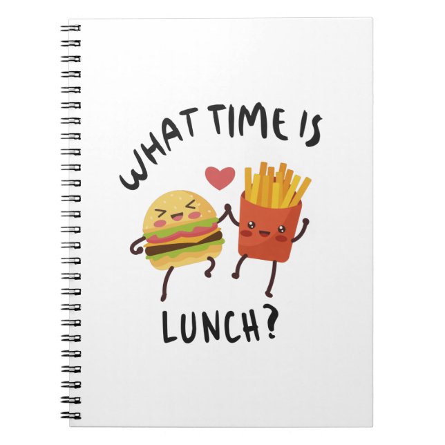 Cuaderno ¿Qué hora es el almuerzo (Frente)