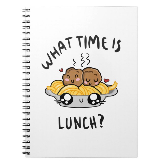 Cuaderno Qué hora es el almuerzo (Frente)