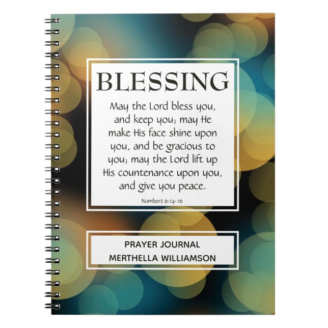 Cuaderno QUE JEHOVAH TE BENDIGA LOS Números 6:24-26 (Frente)