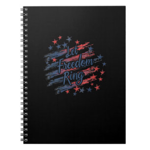 Cuaderno Que la libertad resuene patriótica 4 de julio tira