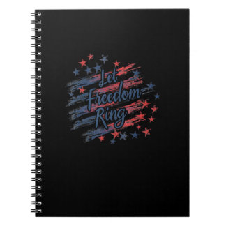 Cuaderno Que la libertad resuene patriótica 4 de julio tira