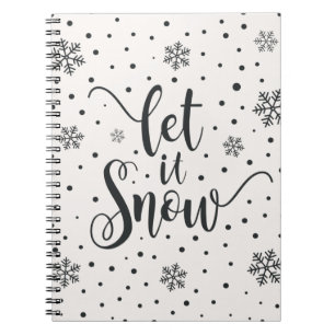 Cuaderno Que la nieve Navidad caligrafía Portátil