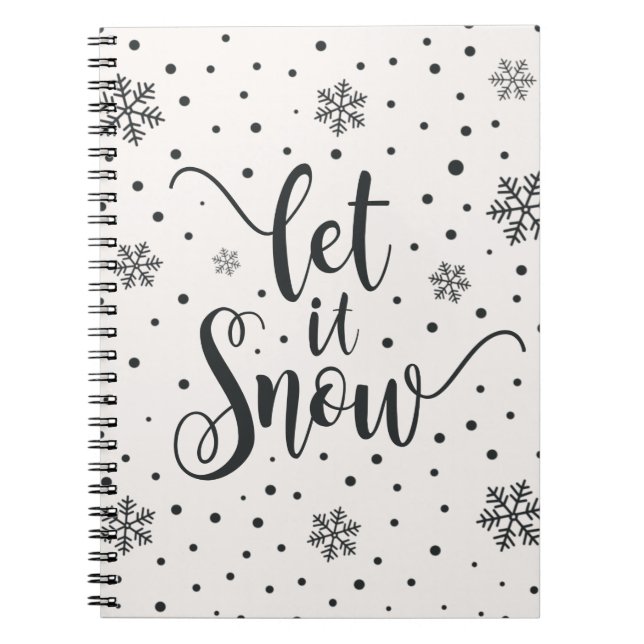 Cuaderno Que la nieve Navidad caligrafía | Portátil (Frente)