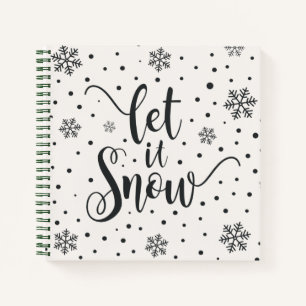 Cuaderno Que la nieve Navidad caligrafía Portátil