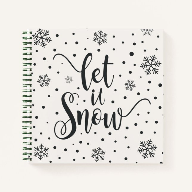 Cuaderno Que la nieve Navidad caligrafía | Portátil (Anverso)