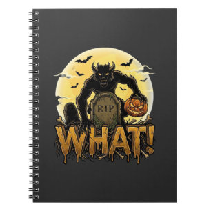 Cuaderno Qué Lápida de Calabaza de Hombre Lobo Luna Llena