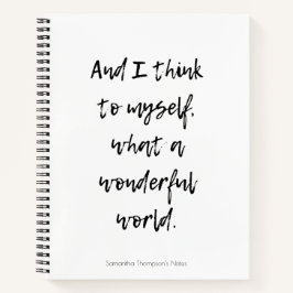 Cuaderno Qué mundo maravilloso