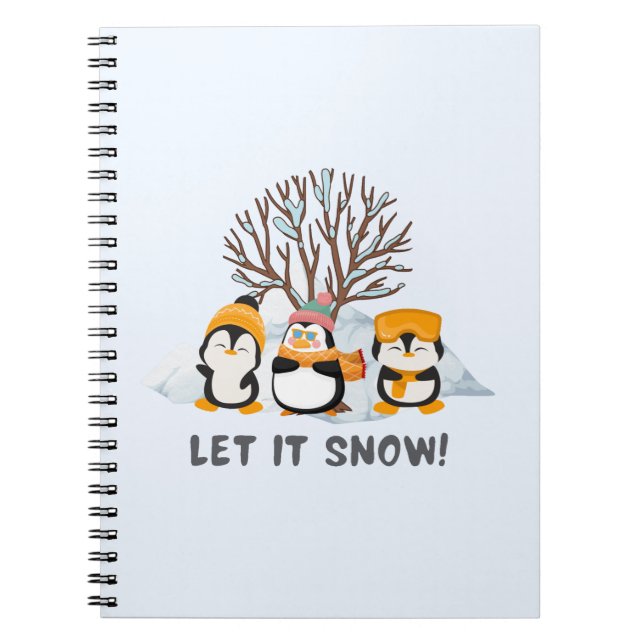 Cuaderno Que nieve pingüinos (Frente)