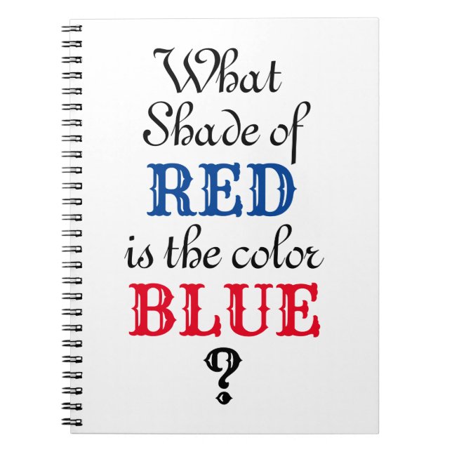 Cuaderno ¿Qué sombra de rojo es azul? (Frente)