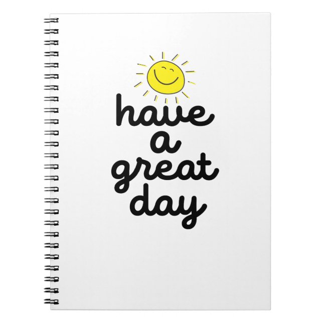 Cuaderno que tengas un gran día (Frente)