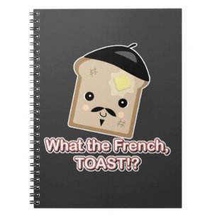 Cuaderno qué tostada francesa linda kawaii tostada caricatu