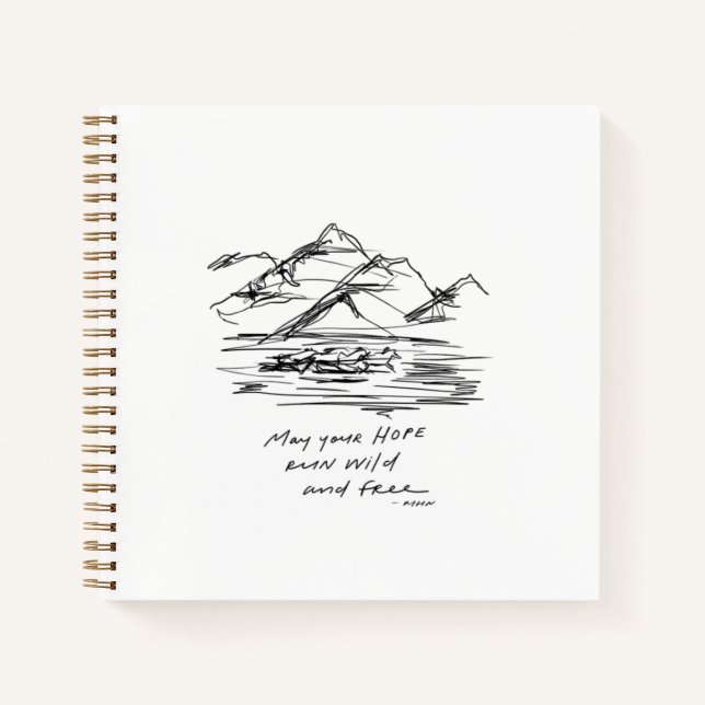 Cuaderno Que tu esperanza sea salvaje y libre - inspirador (Anverso)