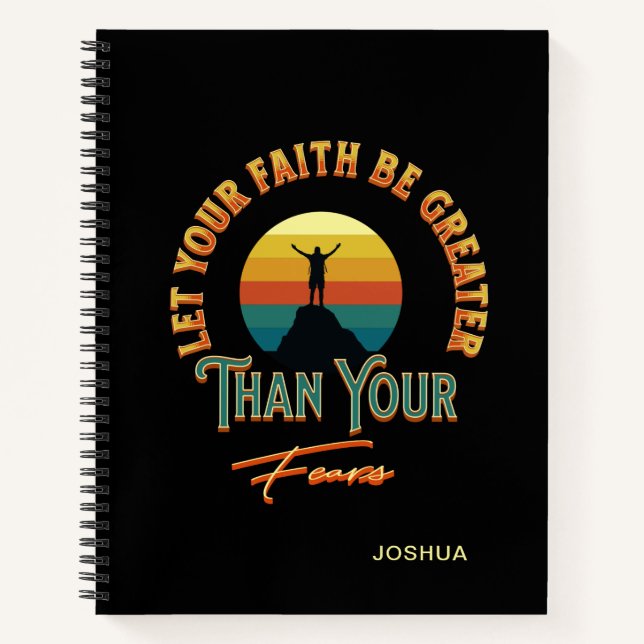 Cuaderno Que Tu Fe Sea Mayor Que Tus Miedos (Anverso)
